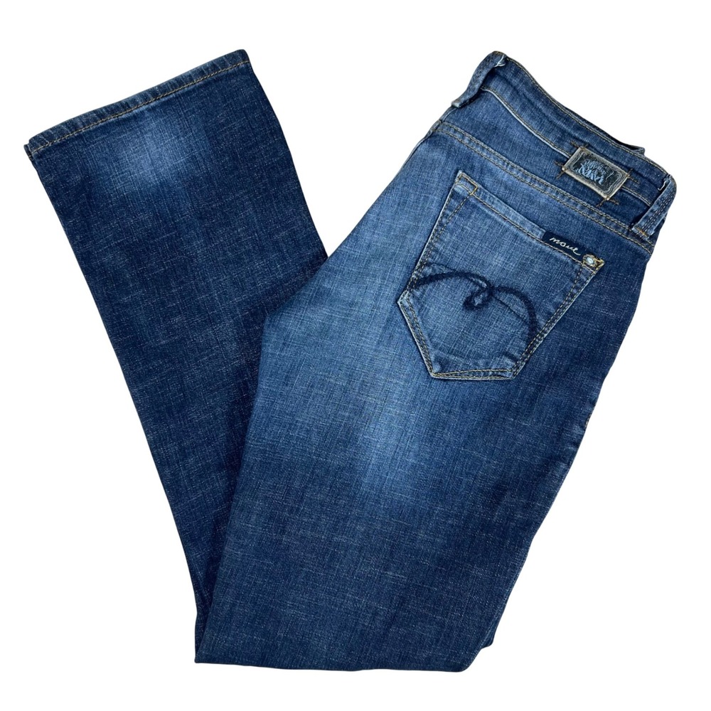 Mavi Mona Bootcut Jeans Womens Size 30/32 Dark Wash Denim Low Rise Stretch‎